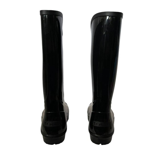 Columbia Sportswear Tall Black Rain Boots Womens 9 Rubber Slip On Barely Used - Picture 7 of 10